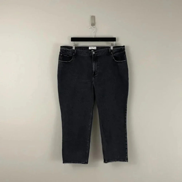 Abercrombie & Fitch Curve Love High Rise Ankle Straight Jeans Size 20 Short - Picture 1 of 7